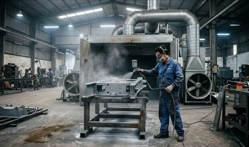 Bồn Hút Sơn HCM Trong Xưởng Sản Xuất