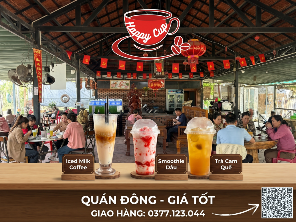 Một góc ngồi cực chill để bắt đầu ngày mới tại Happy Cup