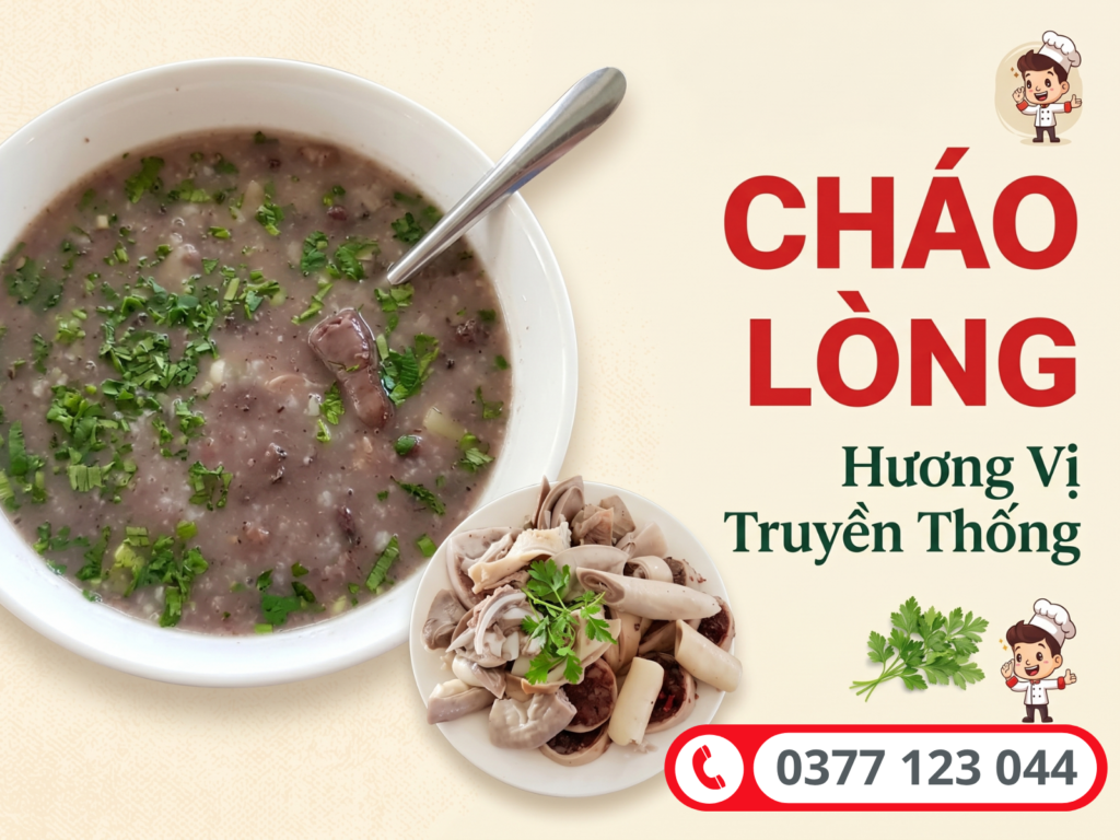 Tô cháo lòng mộc mạc nhưng đậm đà tình quê